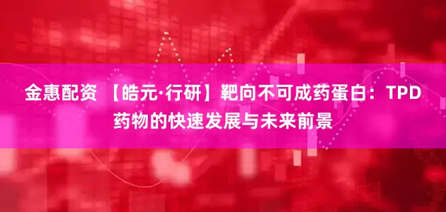 金惠配资 【皓元·行研】靶向不可成药蛋白：TPD药物的快速发展与未来前景